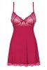 Obsessive koszulka nocna Rosalyne babydoll i stringi czerwona  S/M